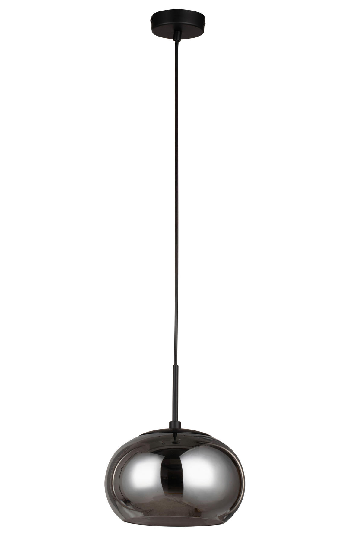 LED-HÄNGELEUCHTE Mila 23/150 cm   - Schwarz, Design, Glas/Metall (23/150cm) - Novel