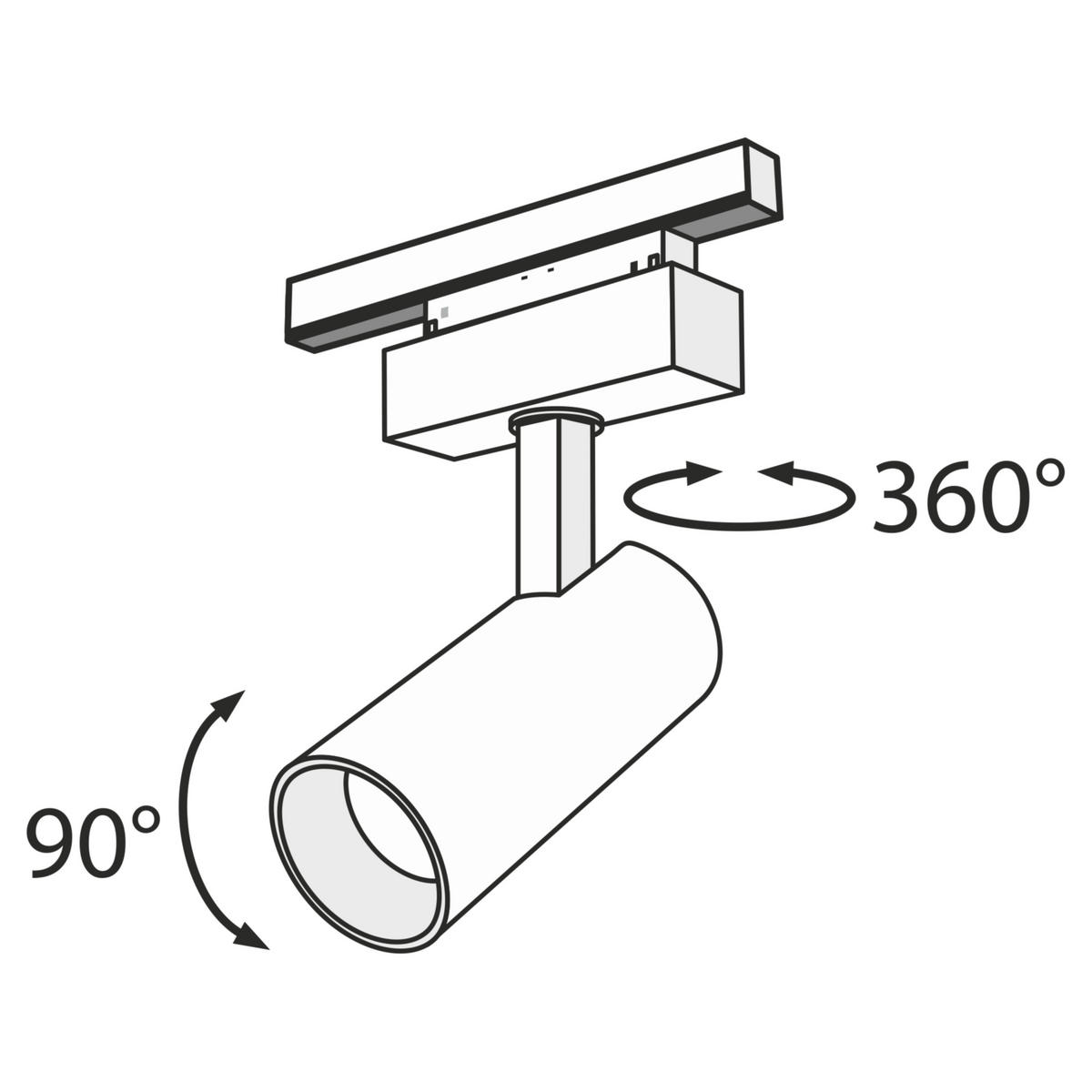 SCHIENENSYSTEM-STRAHLER - Schwarz, Basics, Metall (12/14,6/13,6cm) - MAYTONI