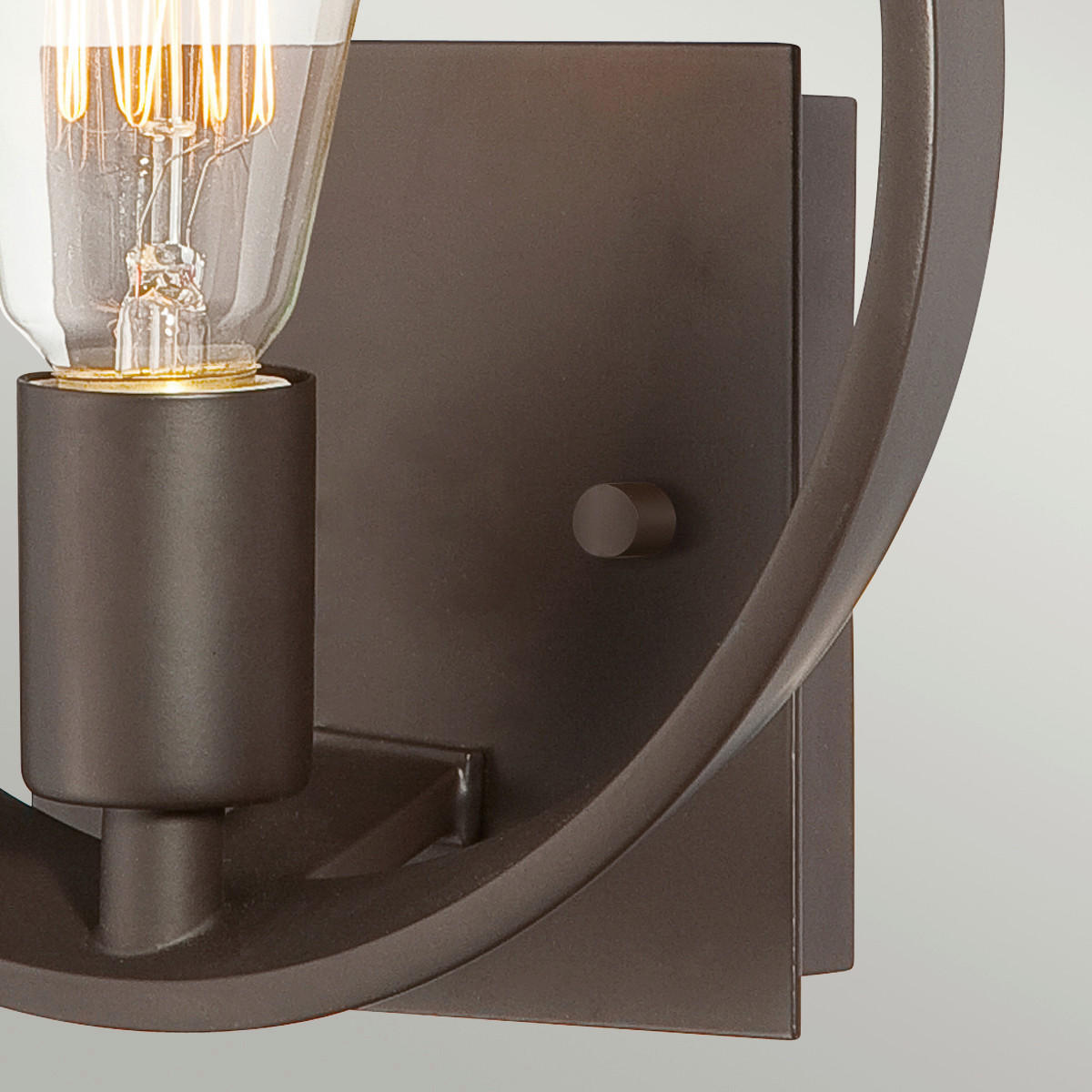 WANDLEUCHTE - Dunkelbraun/Bronzefarben, Natur, Metall (25.4/25.4/10.2cm) - Elstead Lighting