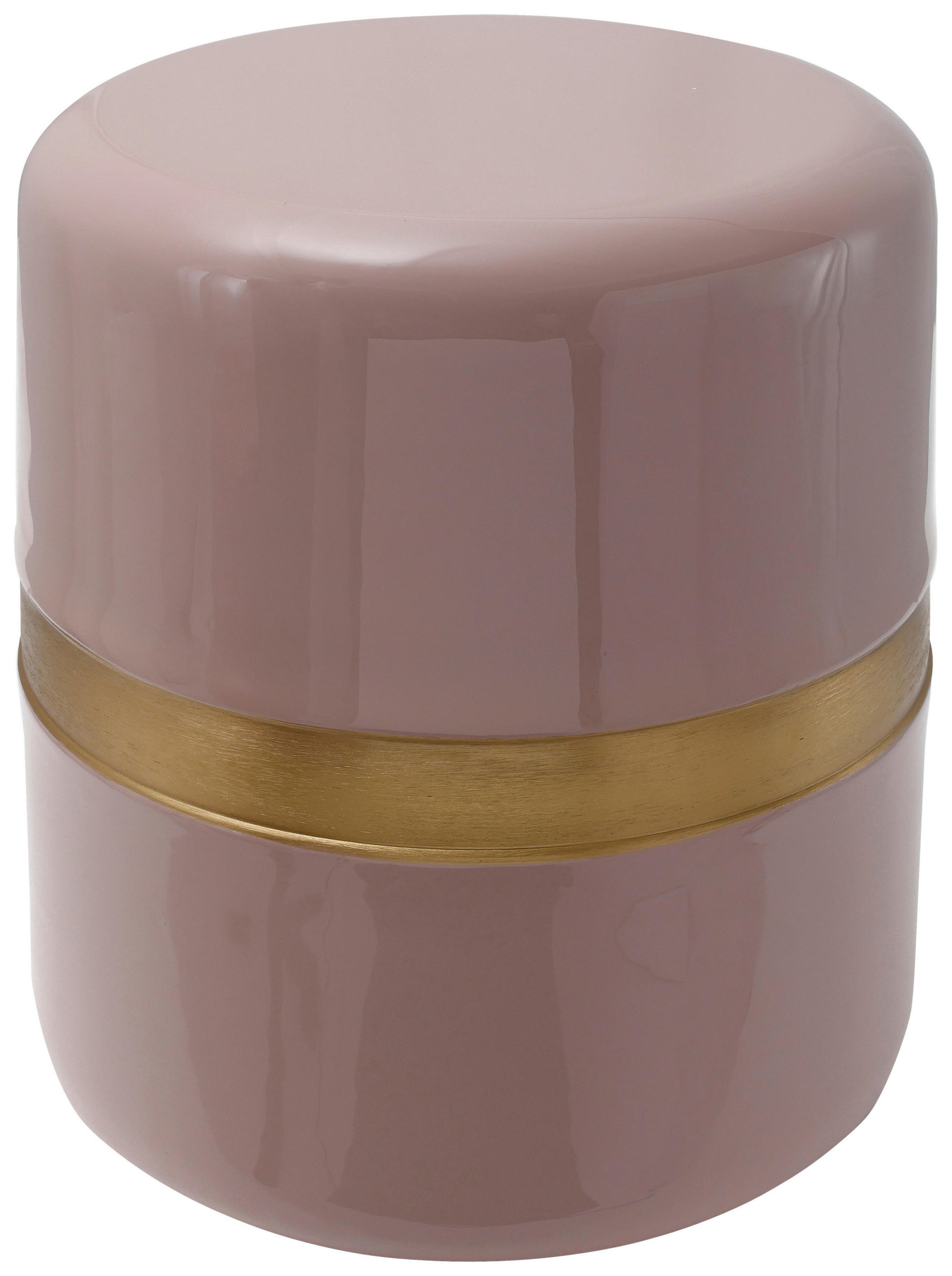 BEISTELLTISCH in Metall  - Goldfarben/Altrosa, Design, Metall (36/47cm) - Kayoom