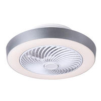 STROPNÍ VENTILÁTOR, 54,8/20,6 cm  - šedá/bílá, Basics, kov/plast (54,8/20,6cm) - Globo
