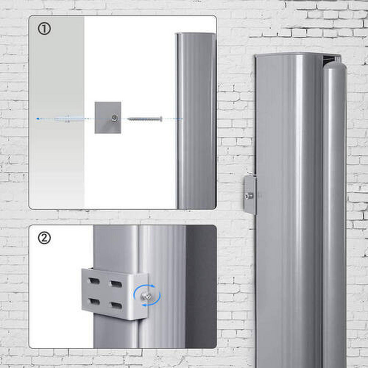 MARKÍZA  - sivá, Basics, kov/textil (400/160cm) - Modante