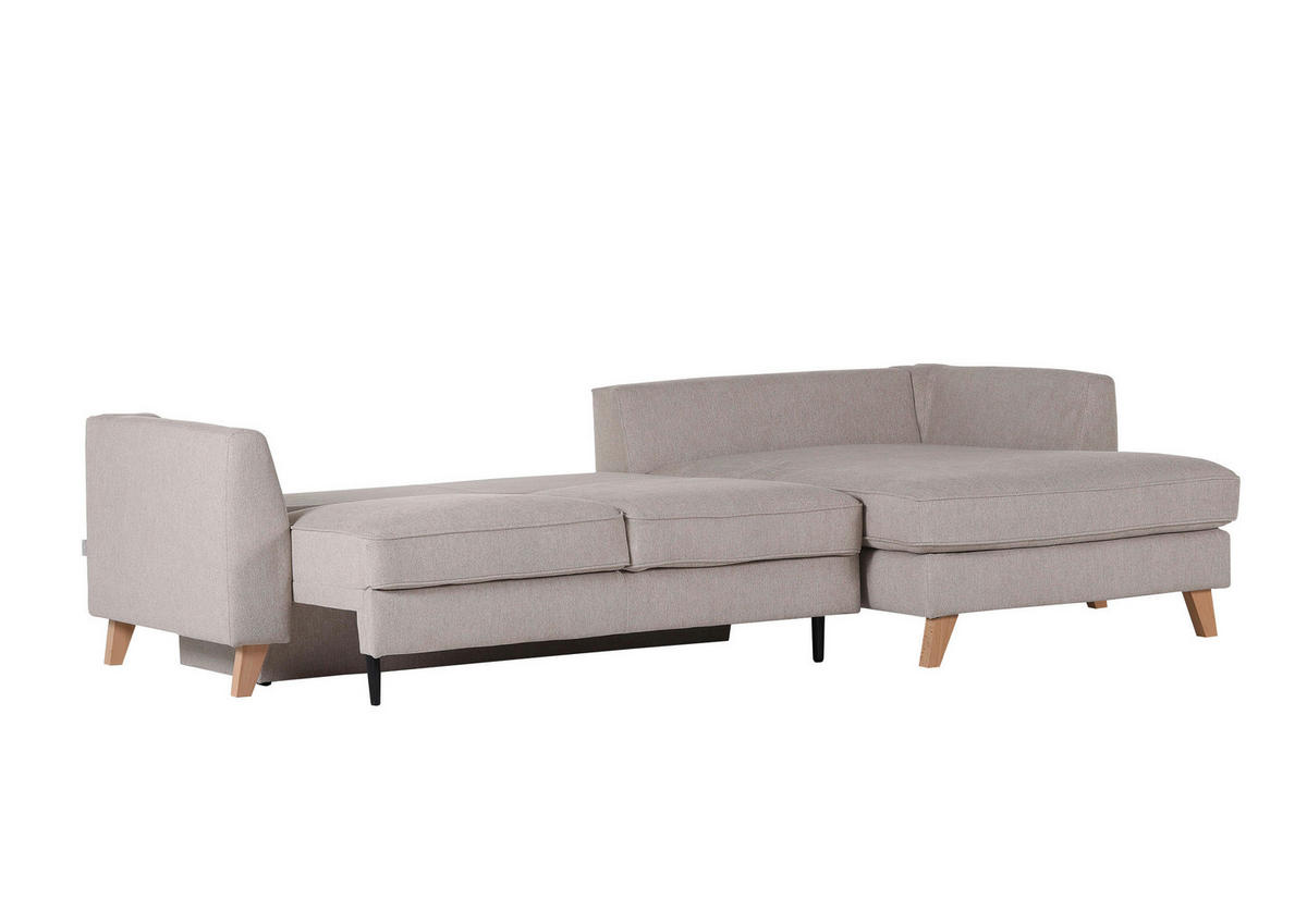 SAROKKANAPÉ textil bézs  - bézs/bükk, Design, textil/fa (271/165cm) - MID.YOU