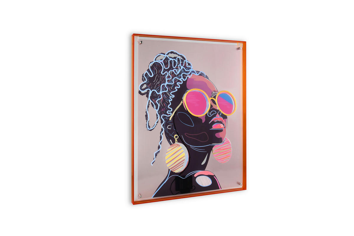 ACRYLGLASBILD Frauen Multicolor  - Multicolor/Braun, Basics, Kunststoff (65/85/4cm) - Milino