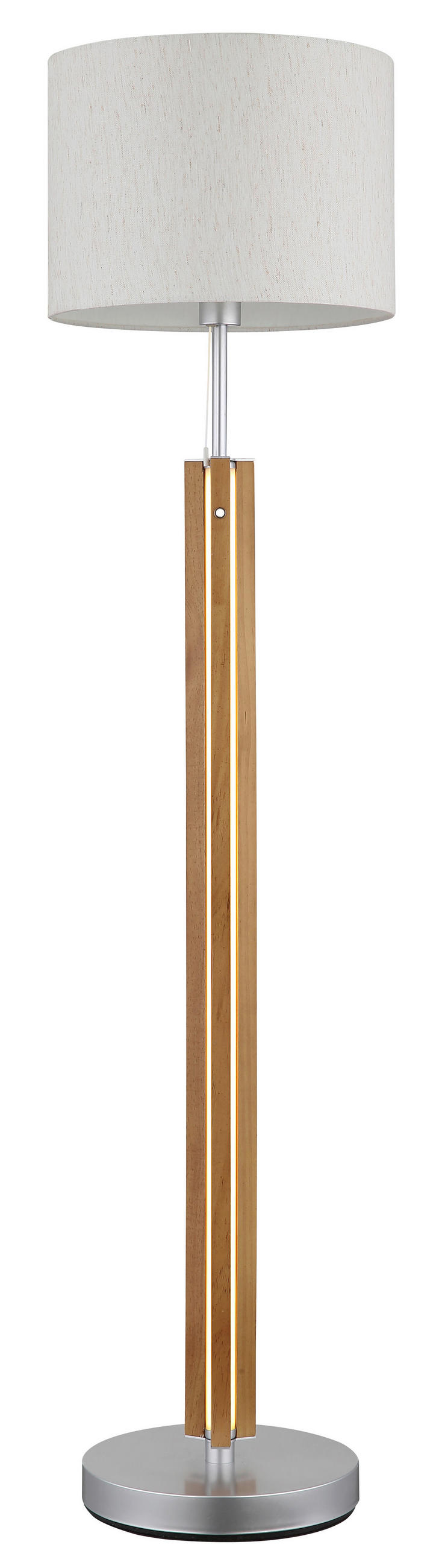 LED-STEHLEUCHTE 35/145 cm    - Dunkelbraun/Opal, Natur, Holz/Kunststoff (35/145cm)