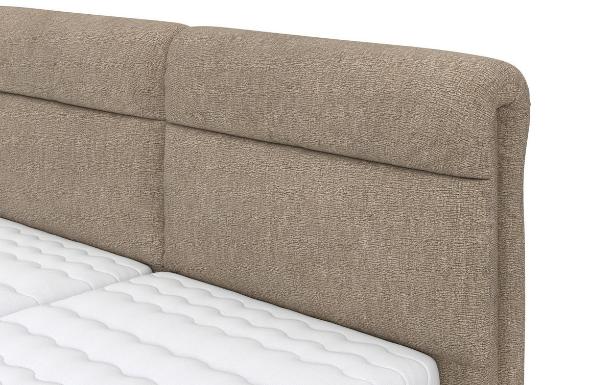 ČALOUNĚNÁ POSTEL, 180/200 cm, béžová - černá/barvy buku, Basics, dřevo/kompozitní dřevo (180/200cm) - Esposa