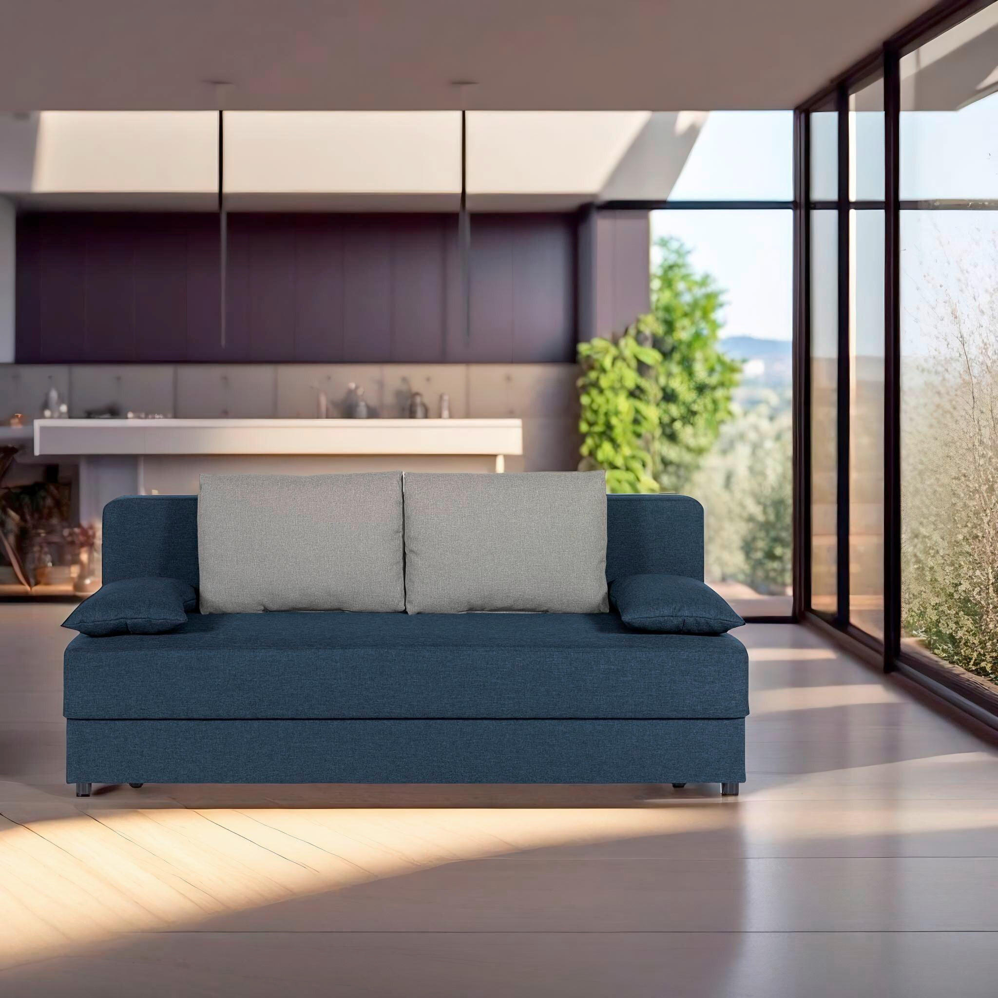 SCHLAFSOFA  in Graphitfarben  - Graphitfarben, Design, Holzwerkstoff/Textil (193/82/80cm) - P & B