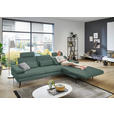 ECKSOFA in Echtleder Opal  310/180 cm  - Opal/Schwarz, Design, Leder/Metall (310/180cm) - Dieter Knoll