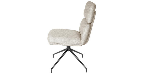 STUHL  in Eisen Webstoff Metall, Textil  - Beige/Schwarz, Design, Textil/Metall (50/92/64,5cm) - Dieter Knoll