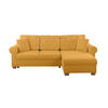 ECKSOFA in Gelb  - Gelb/Buchefarben, Design, Holz/Textil (266/161cm) - MID.YOU