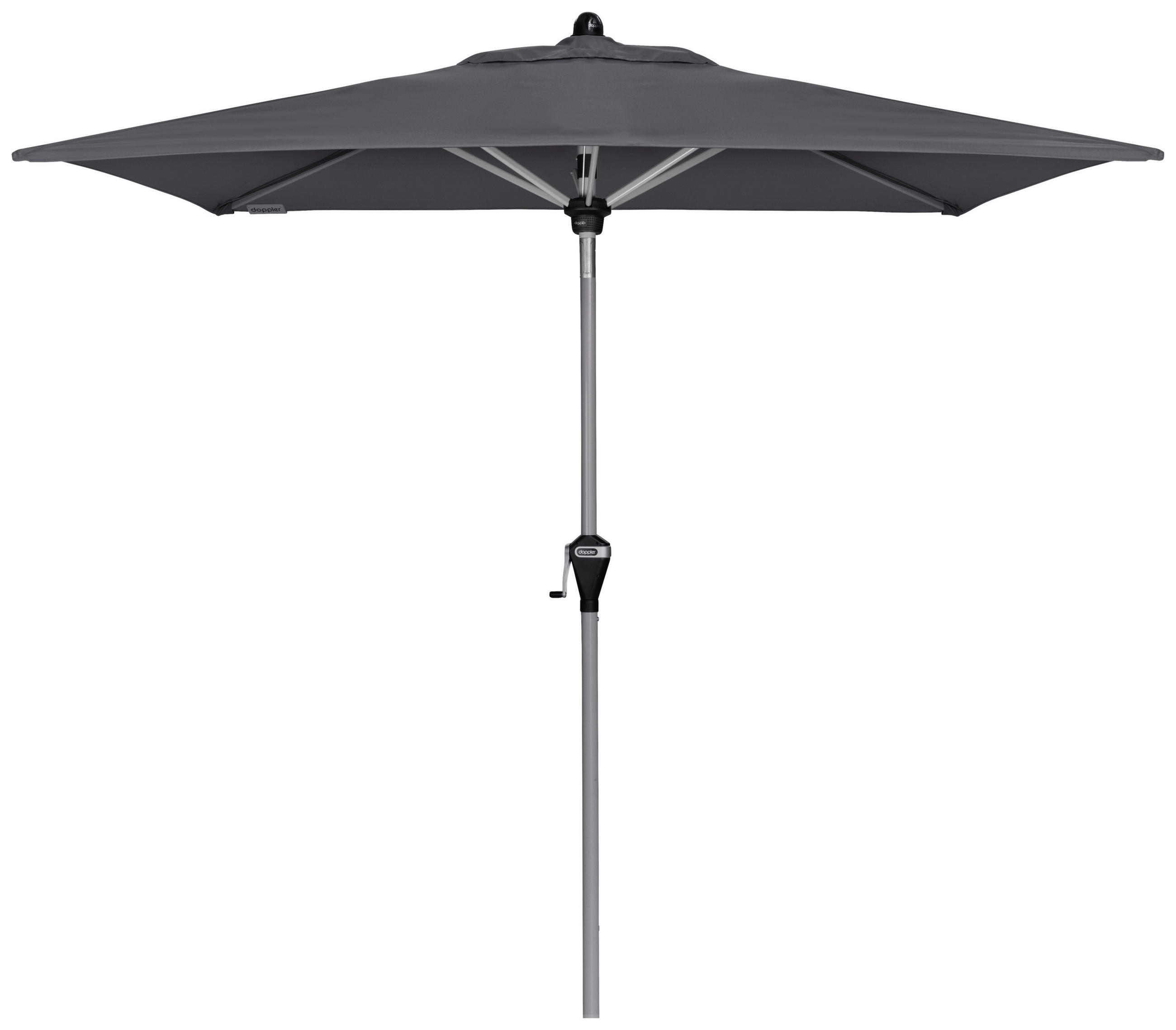 SONNENSCHIRM 210x140 cm Anthrazit  - Anthrazit/Silberfarben, Design, Textil/Metall (210/140cm) - Doppler