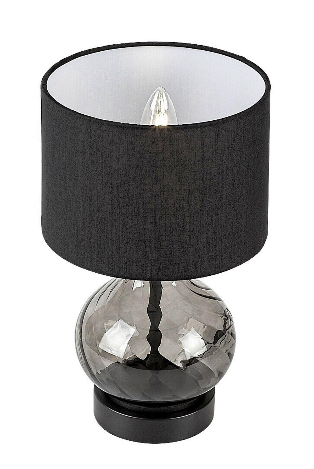 SVJETILJKA STOLNA Pirelo  - crna, Design, staklo/tekstil (20/33cm)