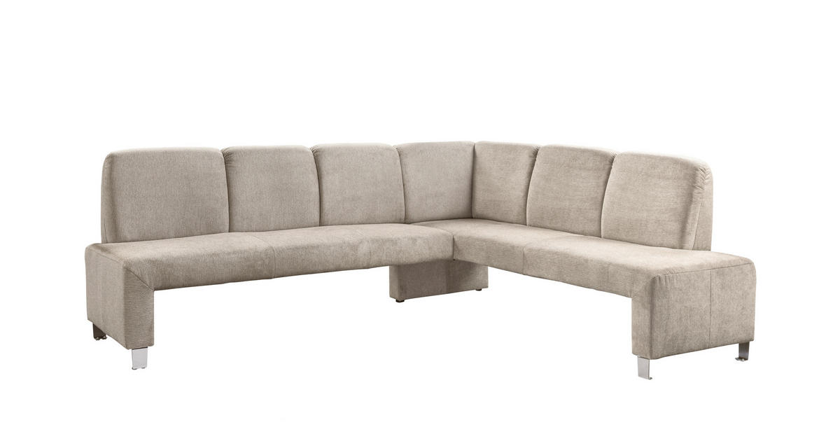 KLUPA KUTNA  taupe  drvo, tekstil, drvni materijal      - srebrne boje/taupe, Moderno, drvni materijal/drvo (263/198cm) - Livetastic