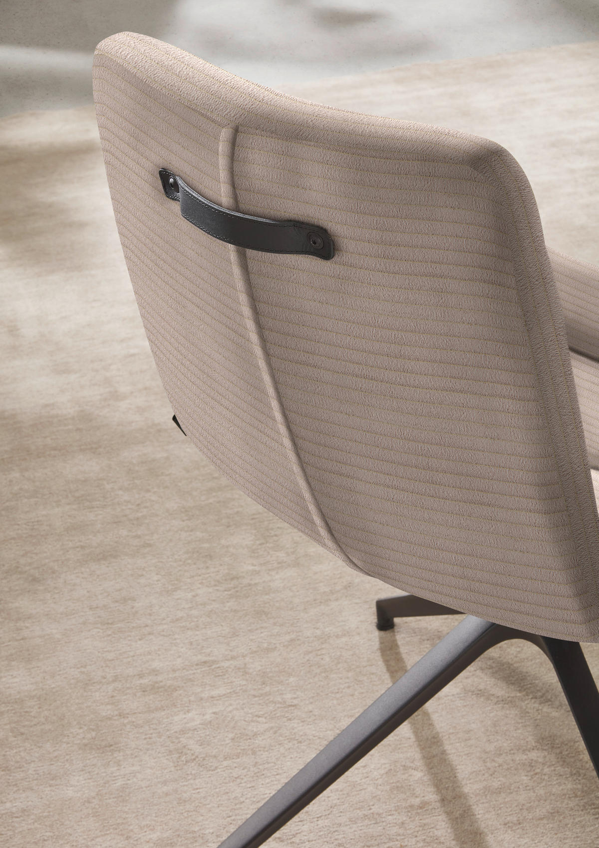 ARMLEHNSTUHL  in Cord  - Taupe/Schwarz, Design, Textil/Metall (61/88/66cm) - Dieter Knoll