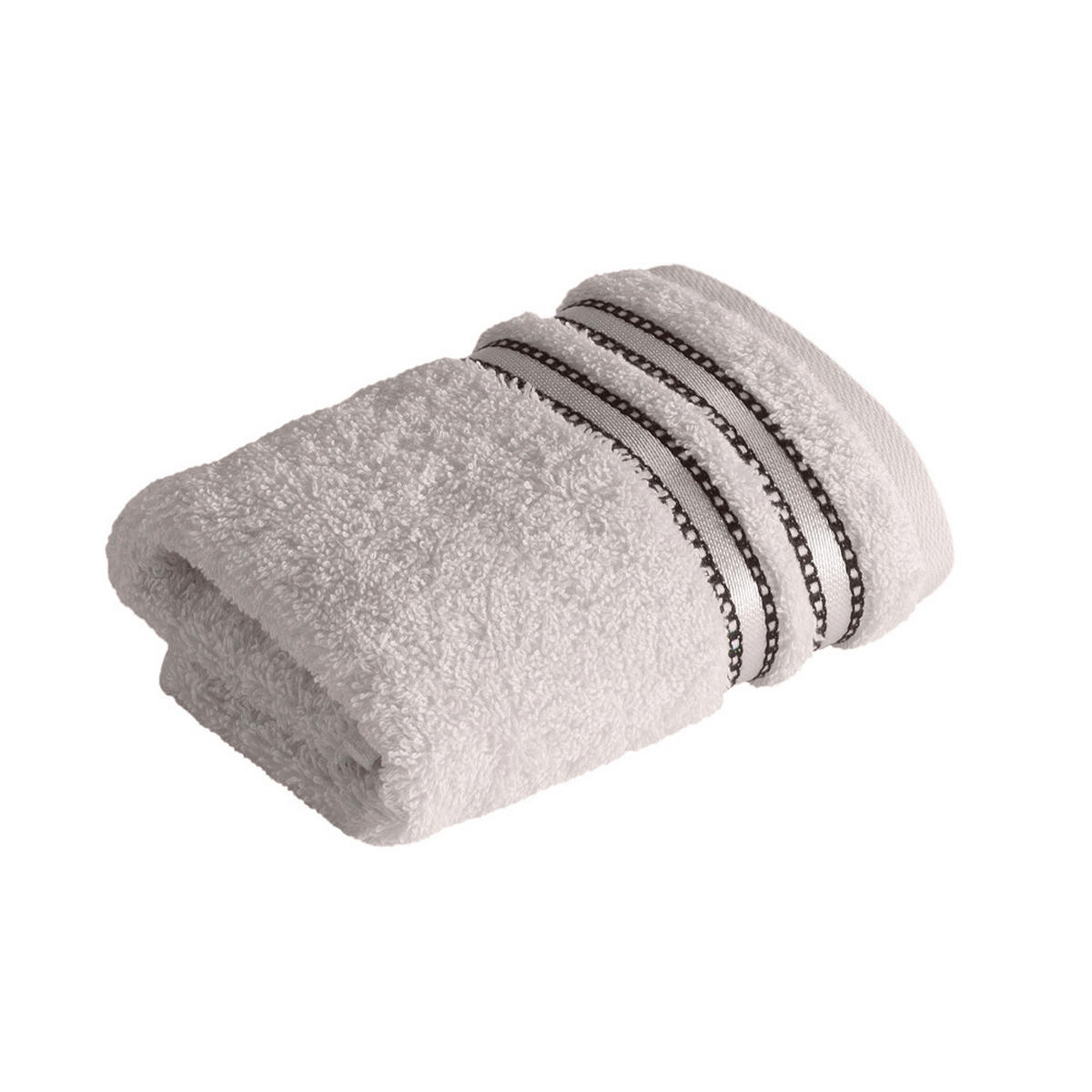 SEIFTUCH 30/30 cm Cult de Luxe NOS Vossen Wäsche Grau  - Grau, Basics, Textil (30/30cm) - Vossen
