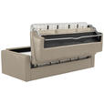 SCHLAFSOFA Bard in Echtleder Beige  - Beige/Schwarz, KONVENTIONELL, Leder/Kunststoff (206/81/96cm) - Novel