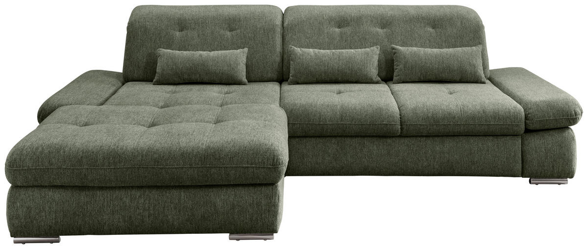 Freisteller von Livetastic ECKSOFA Dalida Dunkelgrün Chenille.