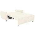 SCHLAFSOFA  in Chenille Creme  - Creme/Schwarz, KONVENTIONELL, Kunststoff/Textil (161/90/108cm) - Carryhome
