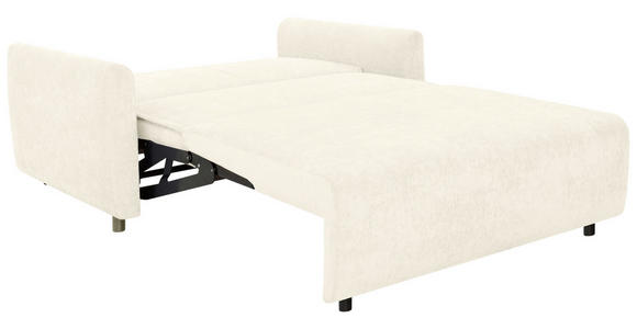 SCHLAFSOFA  in Chenille Creme  - Creme/Schwarz, KONVENTIONELL, Kunststoff/Textil (161/90/108cm) - Carryhome