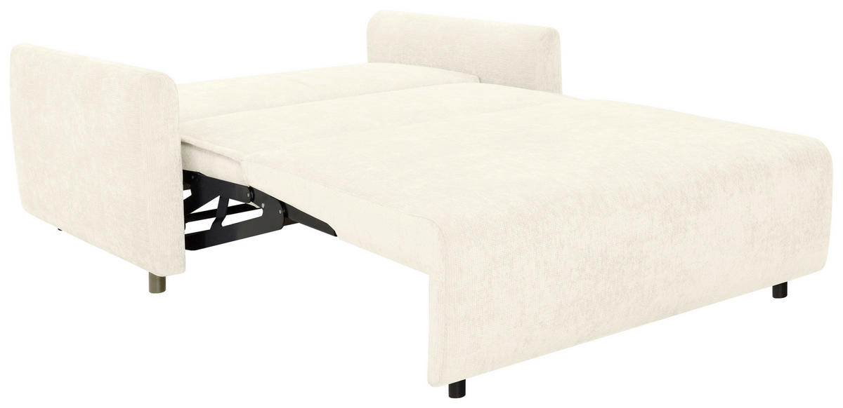 SCHLAFSOFA  in Chenille Creme  - Creme/Schwarz, KONVENTIONELL, Kunststoff/Textil (161/90/108cm) - Carryhome