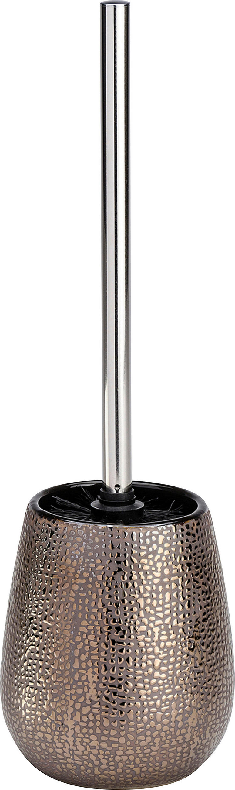 WC-BÜRSTENGARNITUR - Chromfarben/Goldfarben, Basics, Keramik/Kunststoff (12,5/41/12,5cm) - Wenko