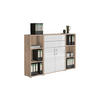 AKTENSCHRANK 172,6/113,6/33 cm  - Weiß Hochglanz/Sonoma Eiche, MODERN, Holzwerkstoff (172,6/113,6/33cm) - MID.YOU