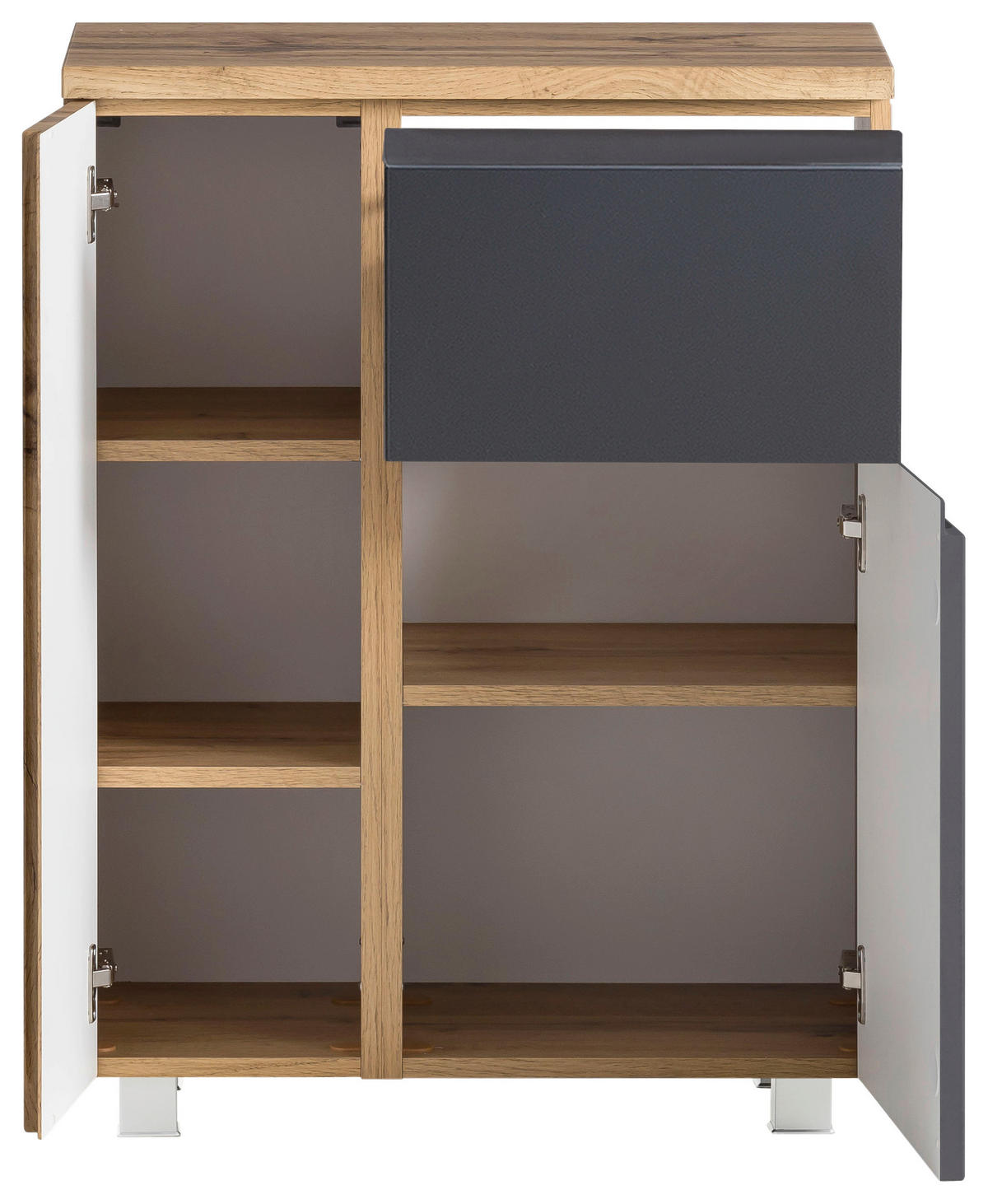 UNTERSCHRANK 65/79/35 cm   - Eiche Wotan/Grau, MODERN, Holzwerkstoff (65/79/35cm) - Held
