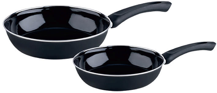 Pfannenset Gourmet Eisen 2-teilig  - Schwarz, KONVENTIONELL, Metall (24+28cm) - Riess