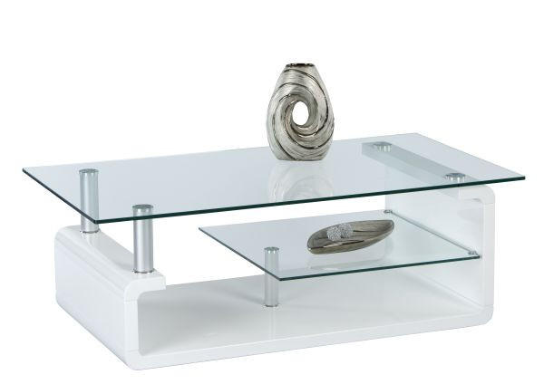 KLUB STOLIĆ bijela  staklo, drvni materijal  - bijela, Design, staklo/drvni materijal (120/65/40cm) - Xora