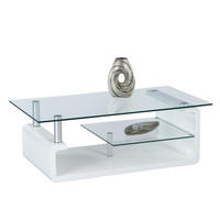KLUB STOLIĆ bijela  staklo, drvni materijal  - bijela, Design, staklo/drvni materijal (120/65/40cm) - Xora
