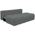 BOXSPRINGSOFA in Chenille Dunkelgrün  - Dunkelgrün/Schwarz, MODERN, Kunststoff/Textil (210/72/105cm) - Cantus