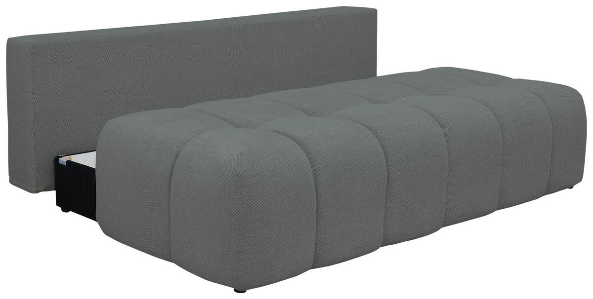 BOXSPRINGSOFA in Chenille Dunkelgrün  - Dunkelgrün/Schwarz, MODERN, Kunststoff/Textil (210/72/105cm) - Cantus