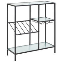 WEINREGAL 80/90/32 cm  - Schwarz, Design, Glas/Metall (80/90/32cm) - MID.YOU