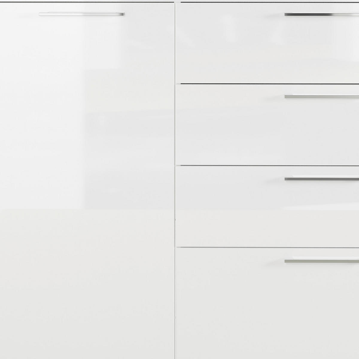 SIDEBOARD  in 186/107/40 cm  - Chromfarben/Schwarz, MODERN, Holzwerkstoff/Kunststoff (186/107/40cm) - Germania