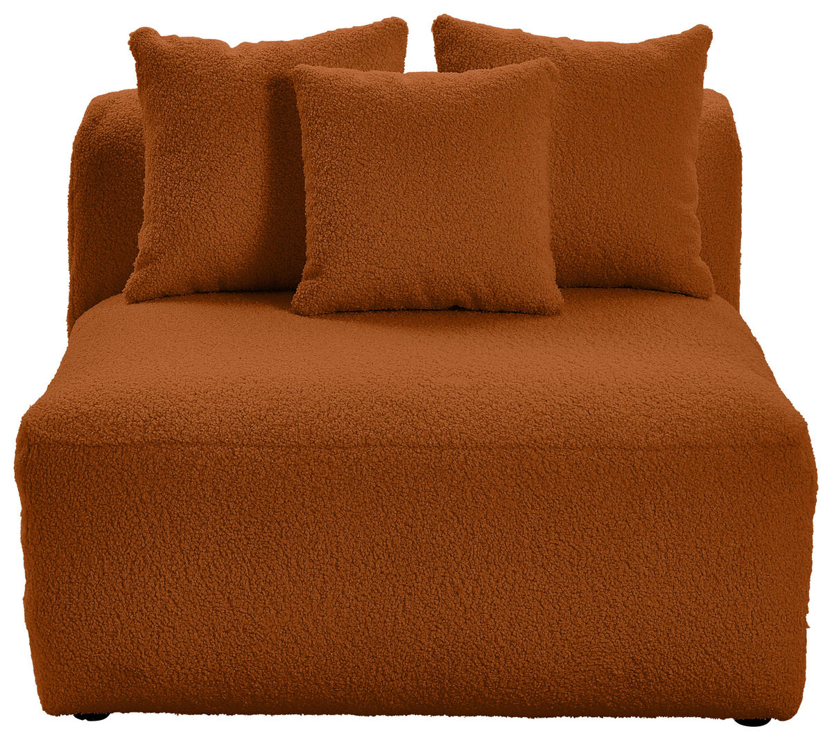 SOFAELEMENT in Flachgewebe, Teddystoff Rostfarben  - Rostfarben, Trend, Textil (100/70/122cm) - Livetastic