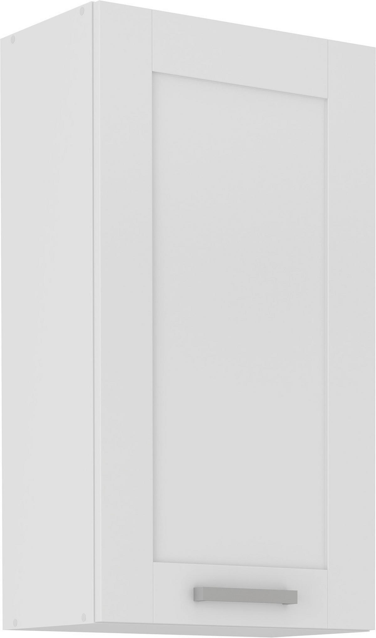 KÜCHENOBERSCHRANK 50/90/31 cm  in Weiß  - Silberfarben/Weiß, ROMANTIK / LANDHAUS, Holzwerkstoff/Metall (50/90/31cm) - MID.YOU