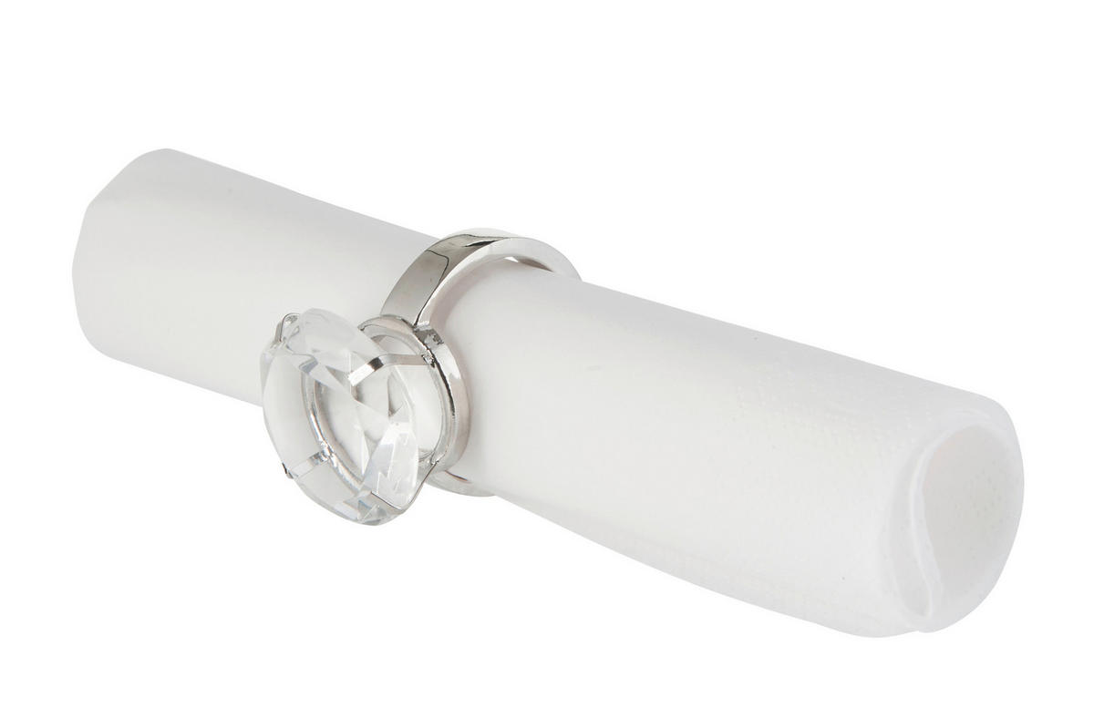 SERVIETTENRING   5/4,5/6,5 cm  - Silberfarben, Basics, Metall (5/4,5/6,5cm) - Ambia Home