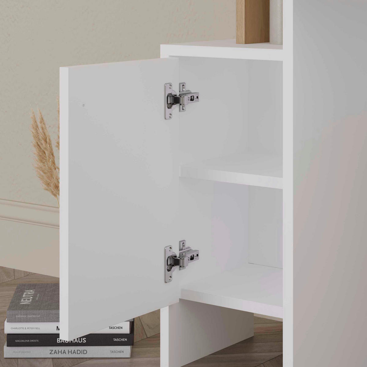 SCHMINKTISCH Weiß  - Schwarz/Weiß, Design, Holzwerkstoff/Metall (105/35/151cm) - Livetastic