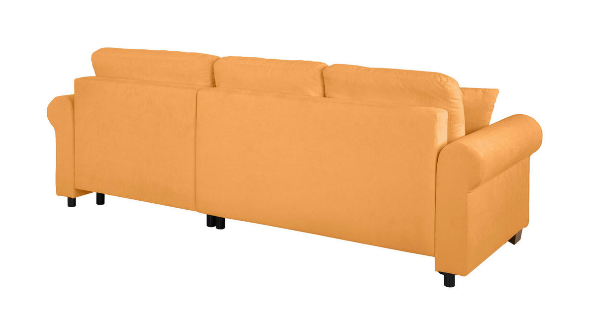 ECKSOFA Arles Gelb  - Gelb/Buchefarben, Design, Holz/Textil (266/161cm) - MID.YOU
