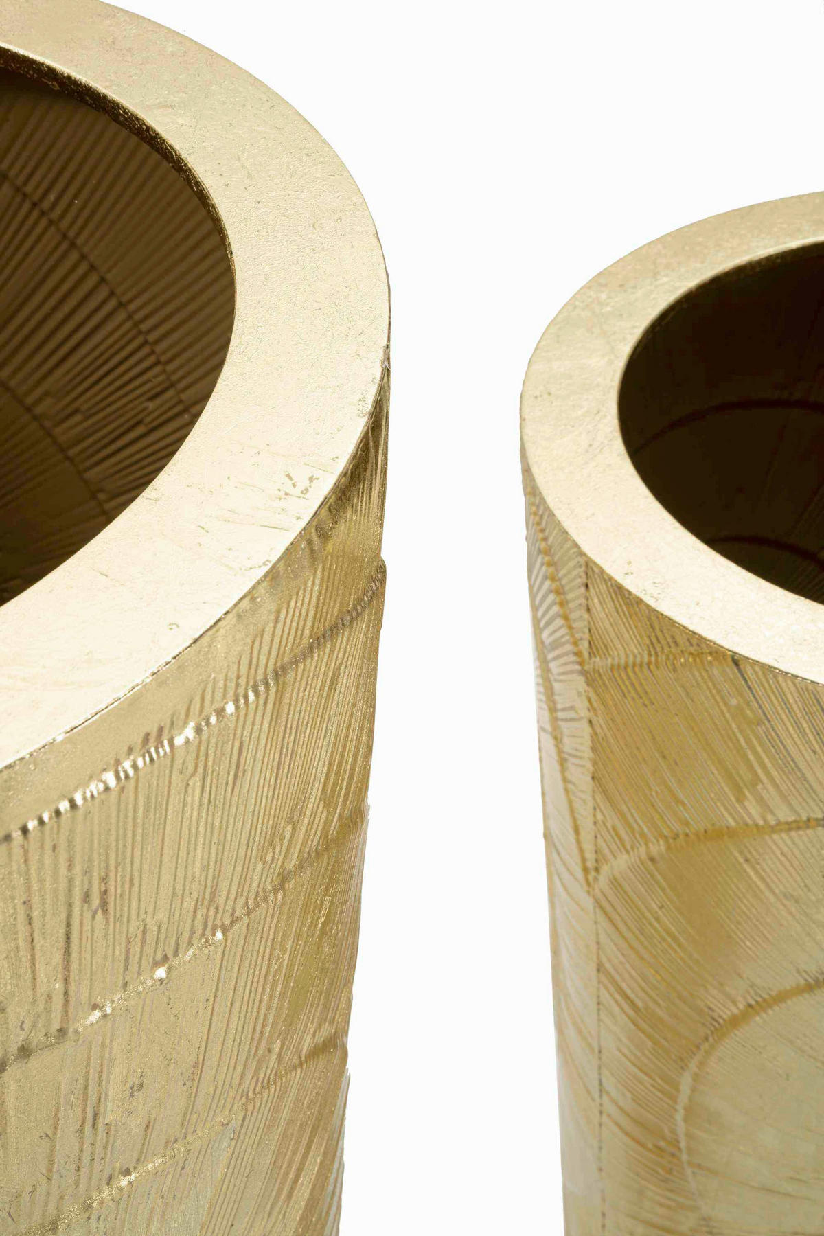 Vase Goldely Set 3  - Goldfarben, Basics, Metall (50.8/114.9/50.8cm)