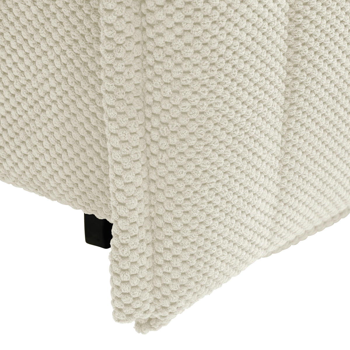 SCHLAFSOFA Velours Creme  - Creme/Schwarz, Design, Kunststoff/Textil (148/88/110cm) - Livetastic