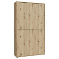 SCHUHSCHRANK  in 110/192/35 cm  - Eiche Artisan/Grau, Basics, Holzwerkstoff/Kunststoff (110/192/35cm) - Xora