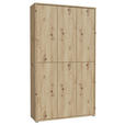 SCHUHSCHRANK 110/192/35 cm  - Eiche Artisan/Grau, Basics, Holzwerkstoff/Kunststoff (110/192/35cm) - Xora