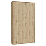 SCHUHSCHRANK 110/192/35 cm  - Eiche Artisan/Grau, Basics, Holzwerkstoff/Kunststoff (110/192/35cm) - Xora