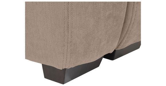 BIGSOFA Chenille Taupe - Taupe/Dunkelbraun, KONVENTIONELL, Kunststoff/Textil (250/100/90cm) - Carryhome