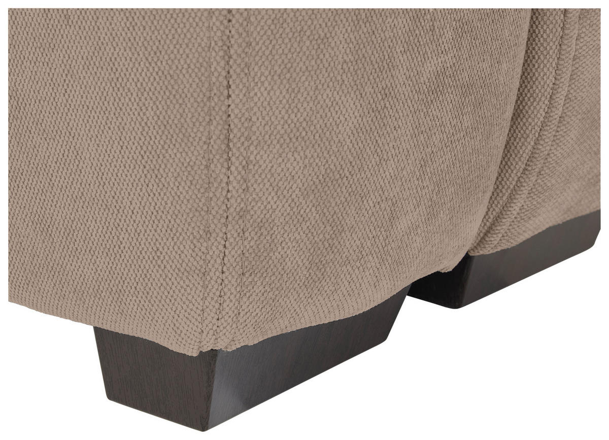 BIGSOFA in Chenille Taupe  - Taupe/Dunkelbraun, KONVENTIONELL, Kunststoff/Textil (250/100/90cm) - Carryhome