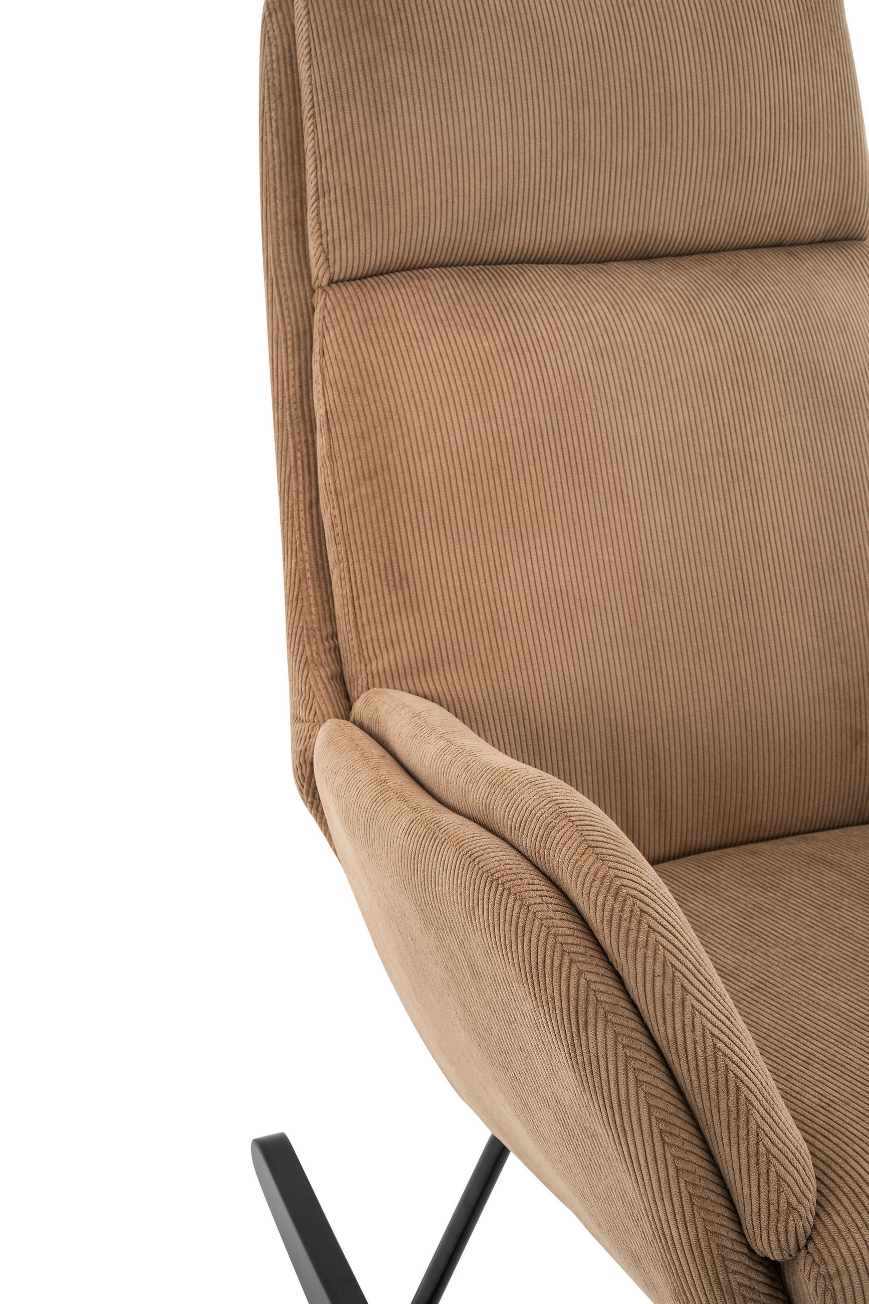 SCHAUKELSESSEL in Cord Braun, Schwarz  - Schwarz/Braun, Design, Holz/Textil (70/105/87cm) - Livetastic