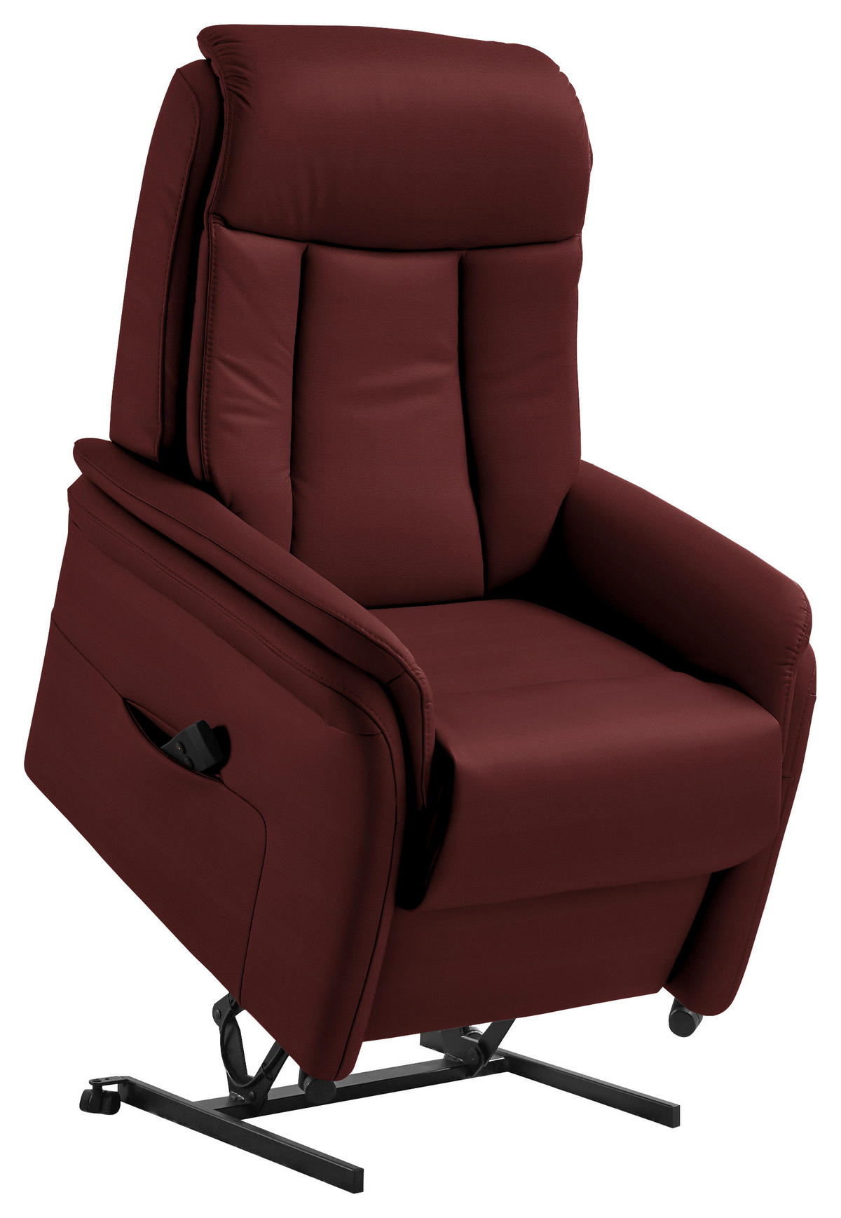 FERNSEHSESSEL in Brombeere  - Brombeere/Schwarz, Konventionell, Leder/Kunststoff (74/107/84cm) - Valdera