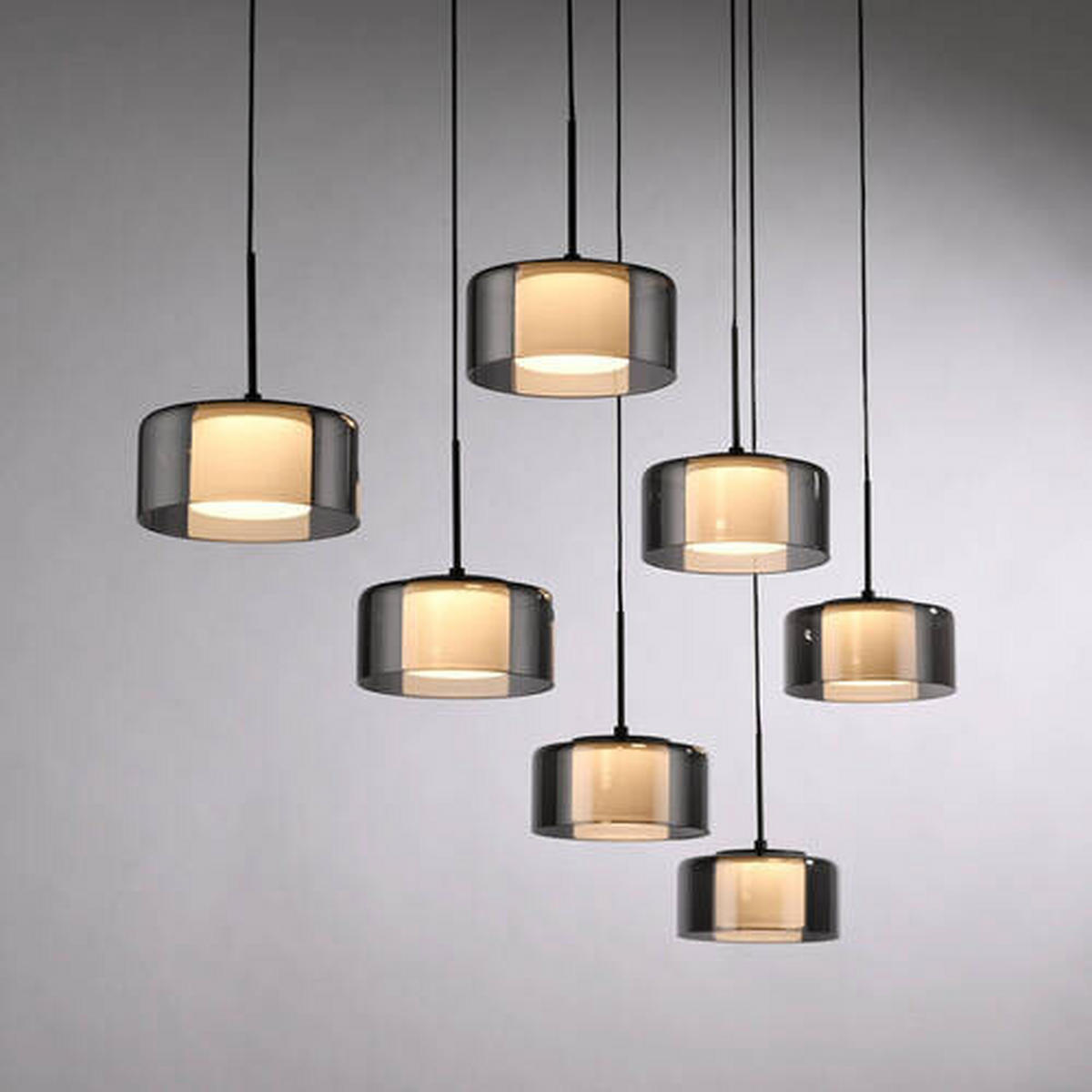ZÁVĚSNÉ LED SVÍTIDLO, 126/21/180 cm  - černá, Design, kov/plast (126/21/180cm)