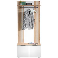 GARDEROBE  in 80/44/38 cm  - Eiche Artisan/Weiß, Design, Holzwerkstoff (80/44/38cm) - Livetastic